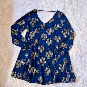 Floral Whimsical Cottage Core Prairie Peasant Hippie Earthy Boho Mini Dress